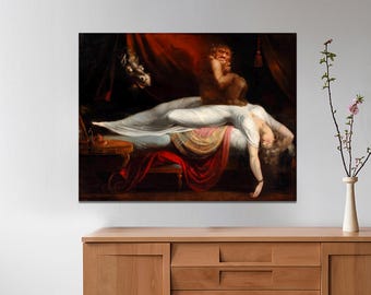 The Nightmare Canvas Print – Henry Fuseli, Gothic Victorian Wall Art