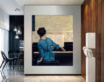 William Merritt Chase 'The Keynote' Piano Canvas Art Print