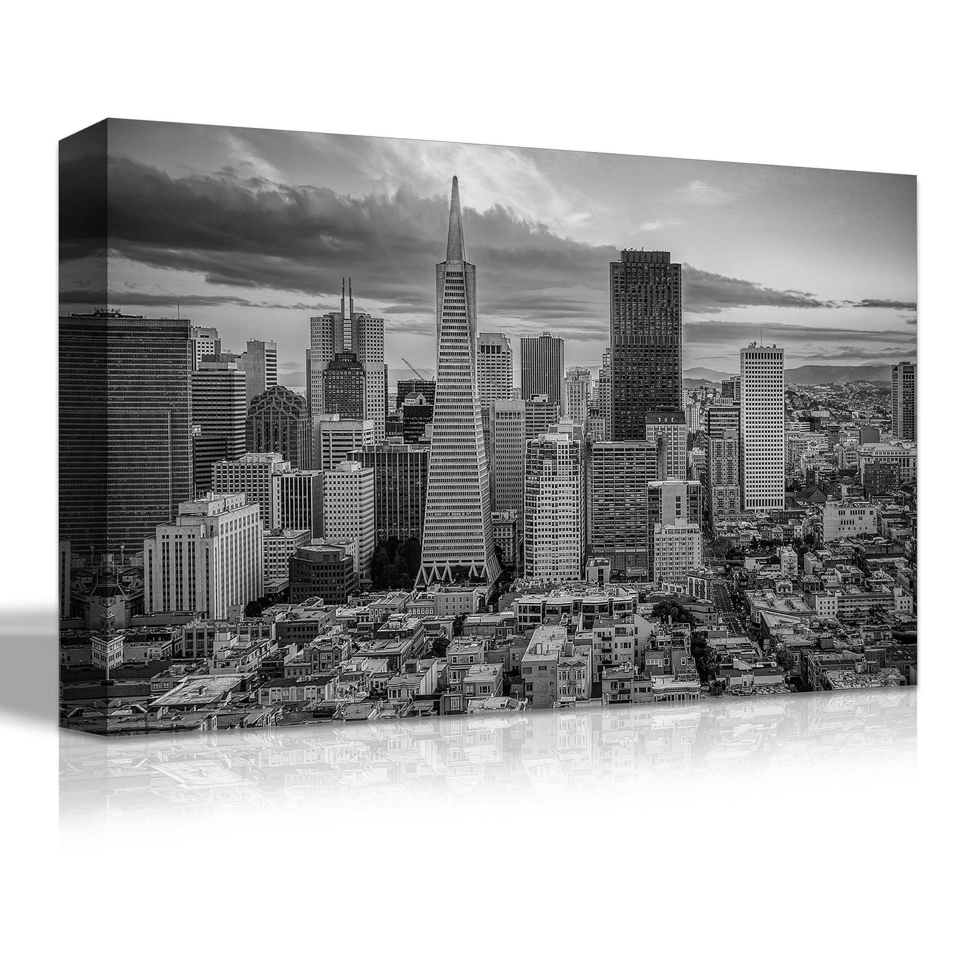 Black and White San Francisco Canvas Print Ready to Hang San Etsy