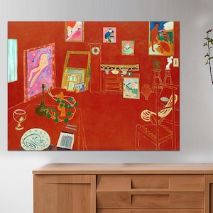 Henri Matisse,The Red Studio, Canvas Print, Canvas, Matisse Canvas Print, Canvas Art, Matisse Canvas, Matisse Wall Art Canvas,READY TO HANG