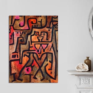 Paul Klee - Brujas del bosque, impresiones artísticas de Paul Klee, arte de pared de Paul Klee, impresiones de Klee, arte de pared abstracto, arte de pared de cocina LIENZO listo para colgar.