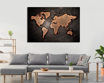 Push Pin World Map Canvas World Map Wall Art World Map - Etsy