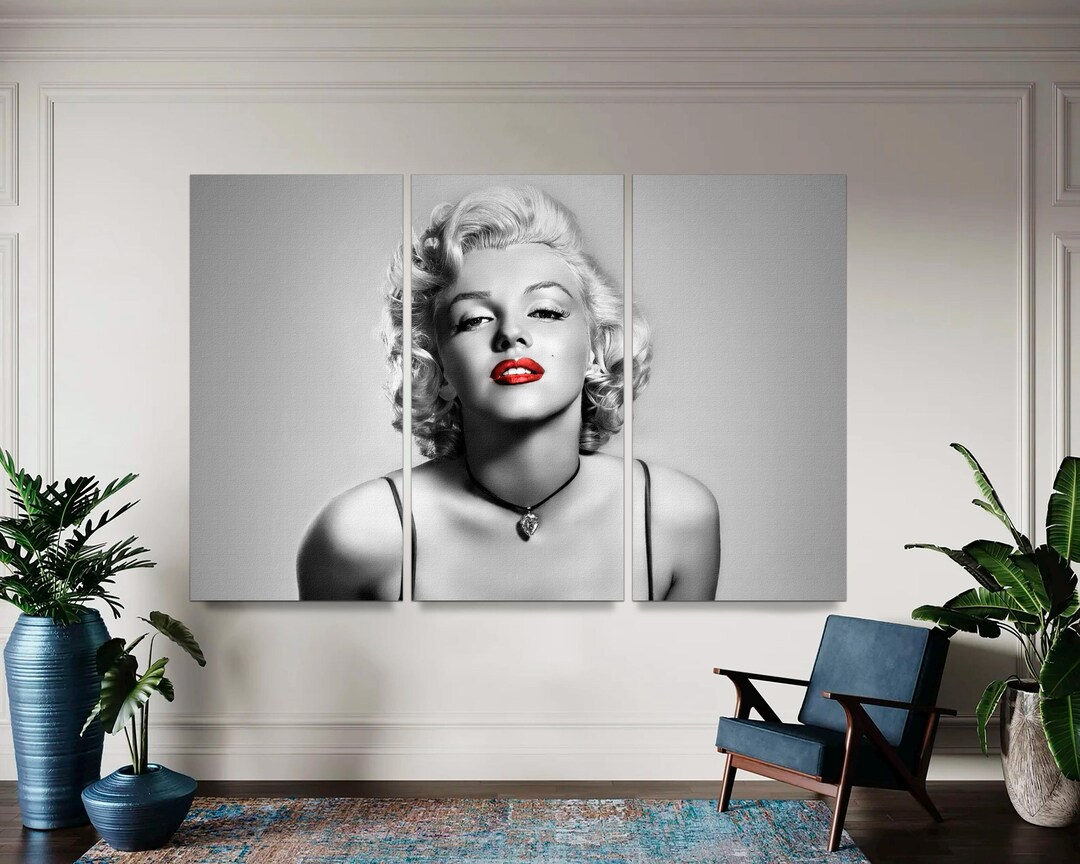 Marilyn Monroe Vintage Canvas Wall Art – 3-panel Retro Print - Etsy