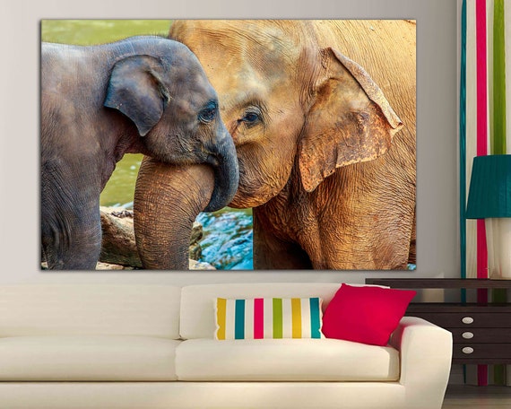 African Elephant Baby and Mom Elephant Canvas Print Room Art Large Lion Canvas Wall Art Elephant Wall Art Large Canvas Ready to Hang. Etsy Canada