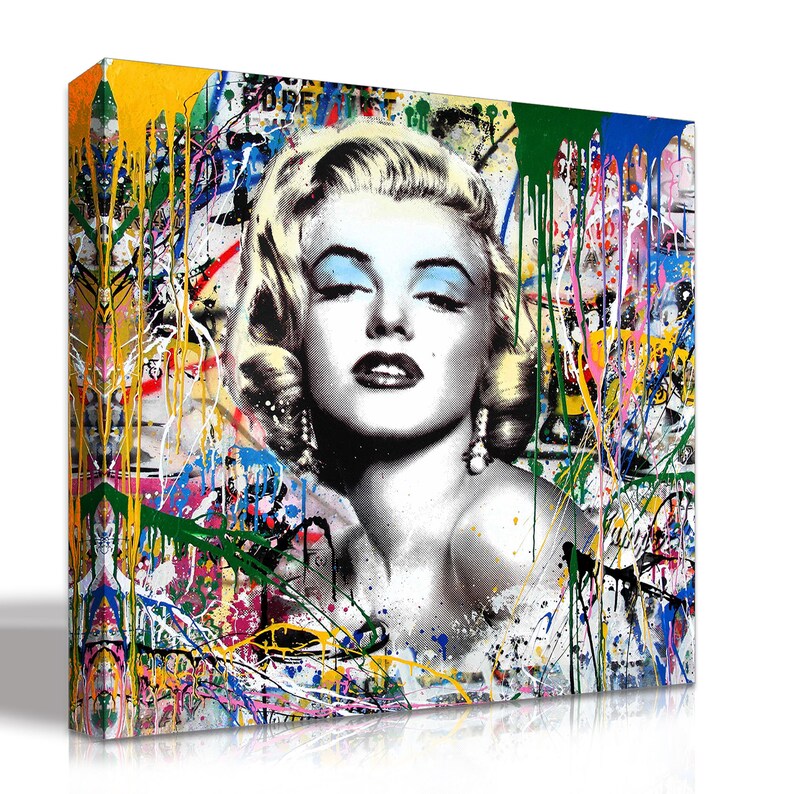 Mr. Brainwash Marilyn Monroe Mixed Media Canvas Print Pop Art - Etsy