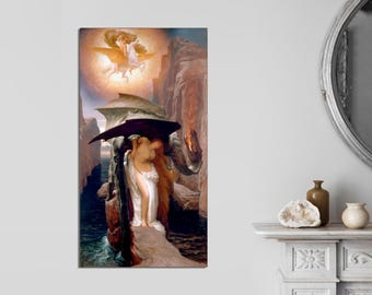 Perseus and Andromeda Canvas Print, Vintage Greek Mythology, Gothic Art