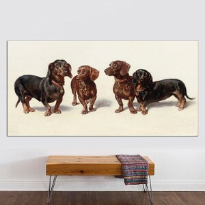Vintage Dachshunds Canvas Print, Dog Wall Art, Ready to Hang bild 4