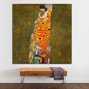Hope by Gustav Klimt art Canvas Print, Print on Canvas, Gustav Klimt Canvas, Classic artwork, For Office or Home, Gustav Klimt,READY TO HANG