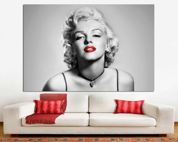 Marilyn Monroe Canvas Print Modern Wall Art Home Decor Etsy
