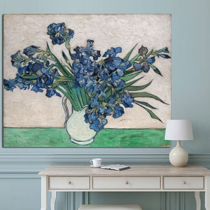 Irises by Van Gogh, Classic Art Canvas Print, Ready to Hang