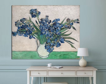 Irises by Van Gogh, Classic Art Canvas Print, Ready to Hang