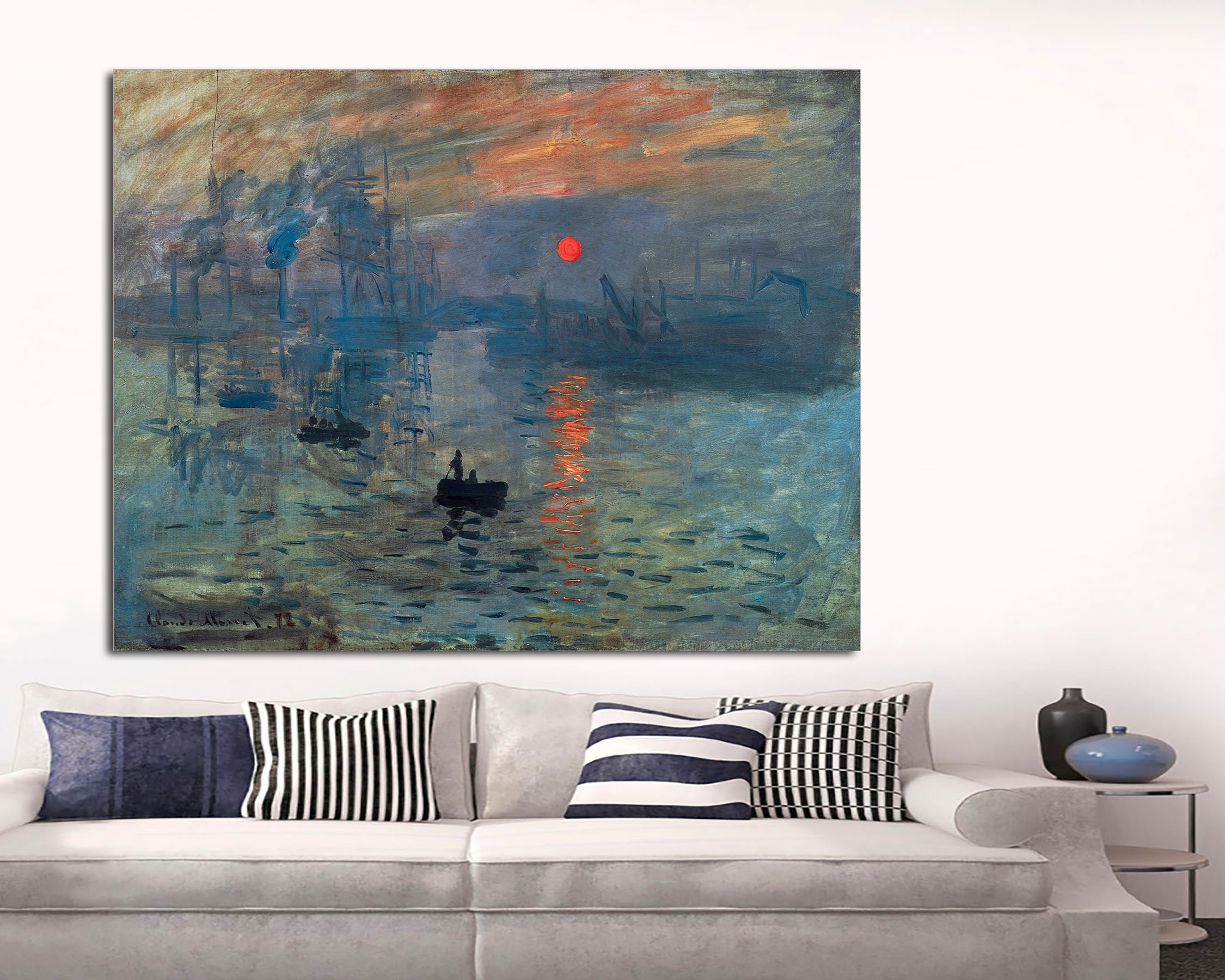 Impression Sunrise by Claude Monet Canvas Monet Print Monet - Etsy
