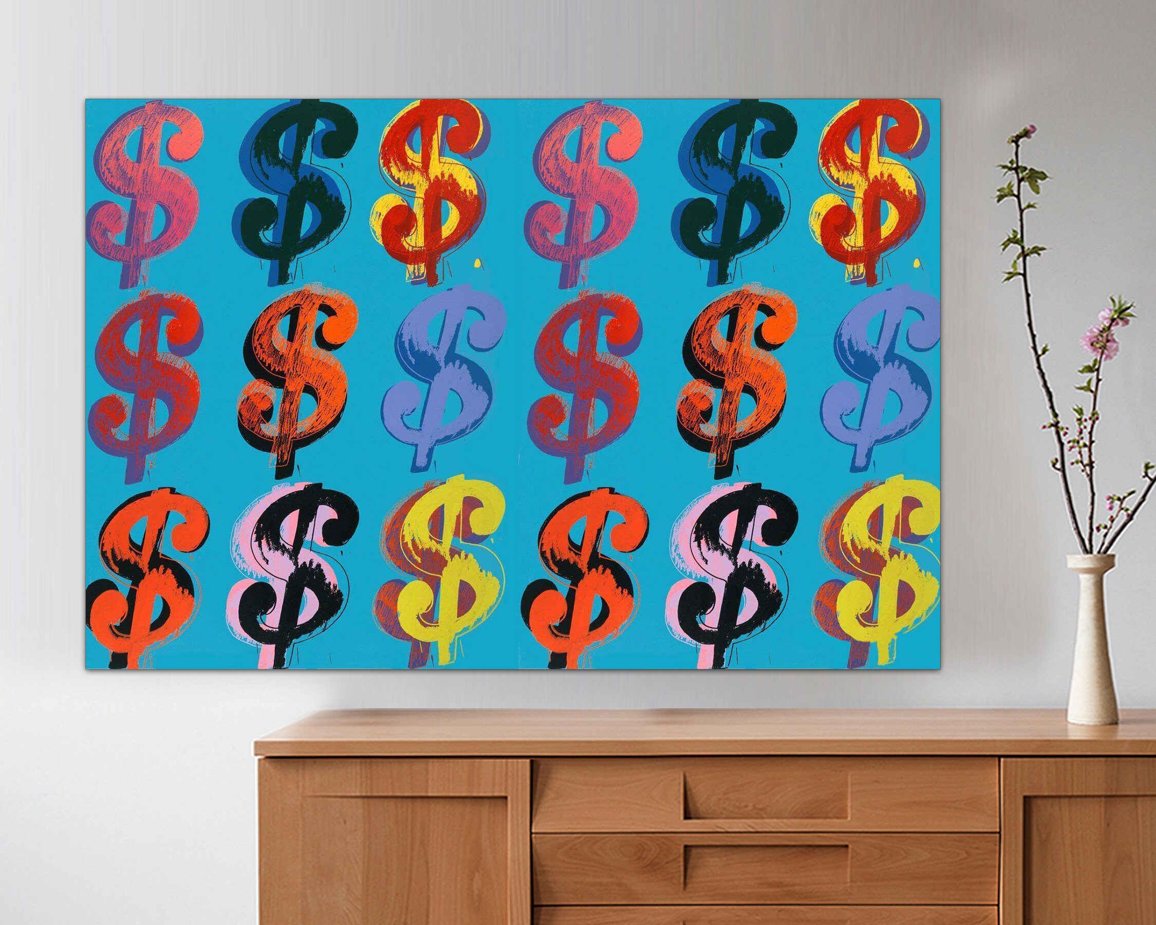 Andy Warhol Dollar Sign Pop Art Canvas Print, Ready to Hang - Etsy