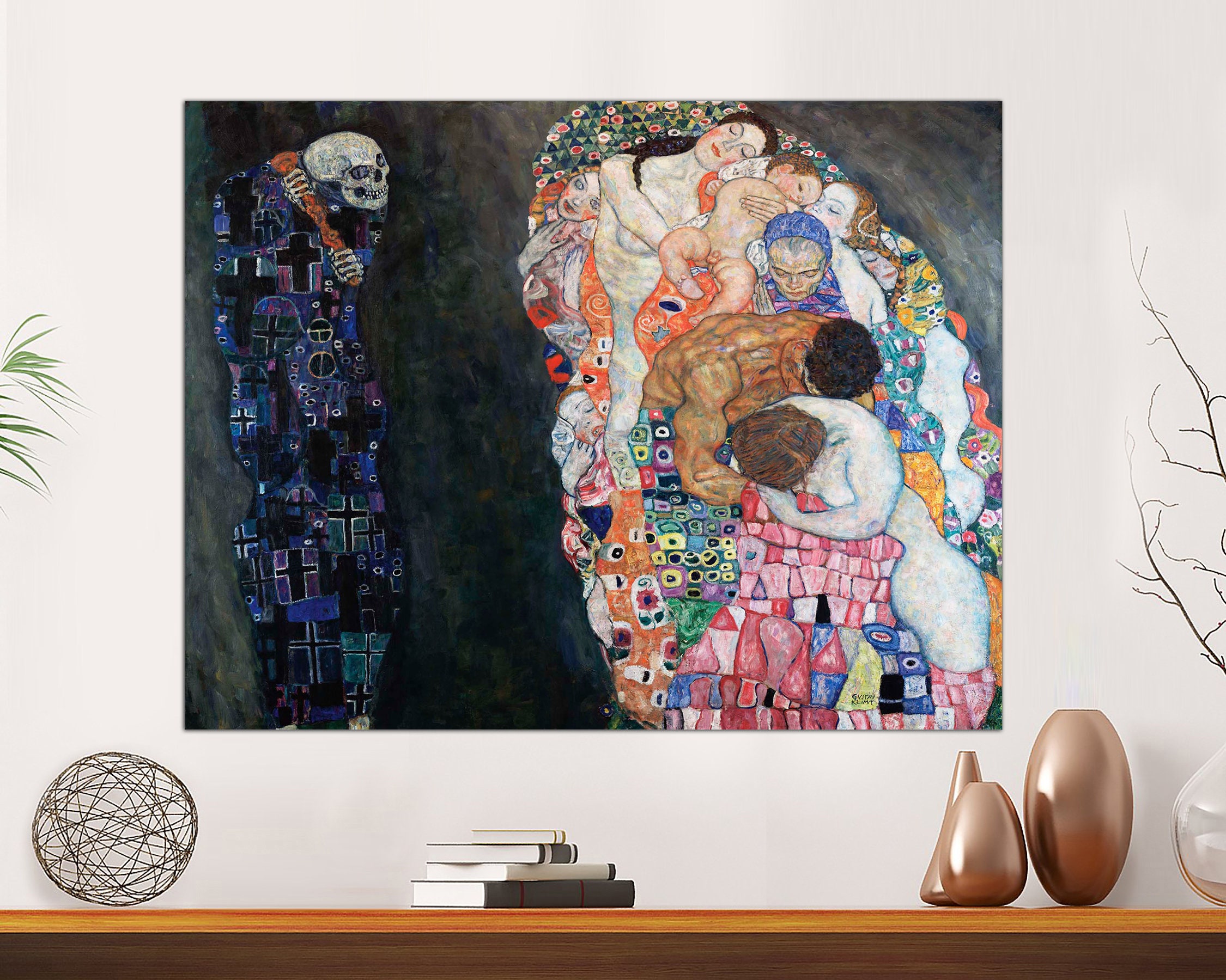 Gustav Klimt Death and Life Canvas Print, Framed Wall Art - Etsy