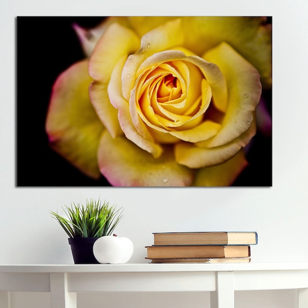 Yellow Rose Art Etsy