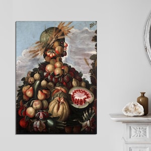 Giuseppe Arcimboldo, Summer Canvas Wall Art, Aesthetic Art Print, Classic Decorations, large Wall Art, Framed Wall Art, Canvas READY TO HANG