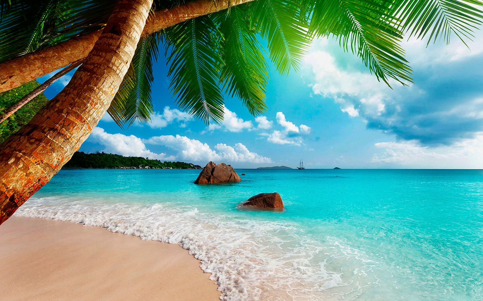 thumbnail image 2 of Wall26 16x24 Tropical Beach Landscape Canvas Print – Framed, Ready To Hang – USA Made 2 of 4