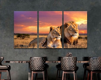 AI-Generated Image: Lion, Elephant, Tiger, Deer, and Brown Bears in a
