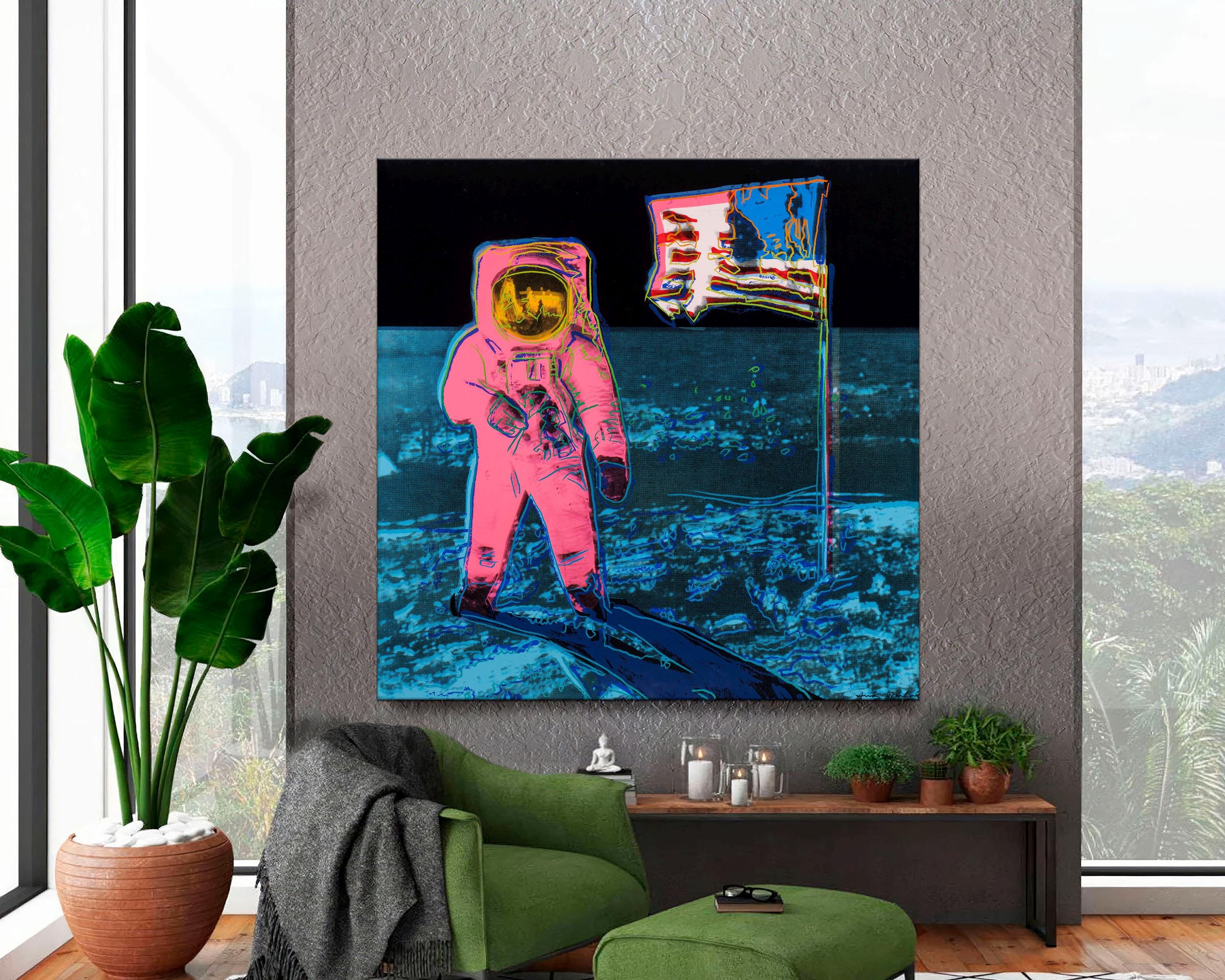 Andy Warhol Moonwalk Canvas, Pop Art Astronaut, Space Decor - Etsy