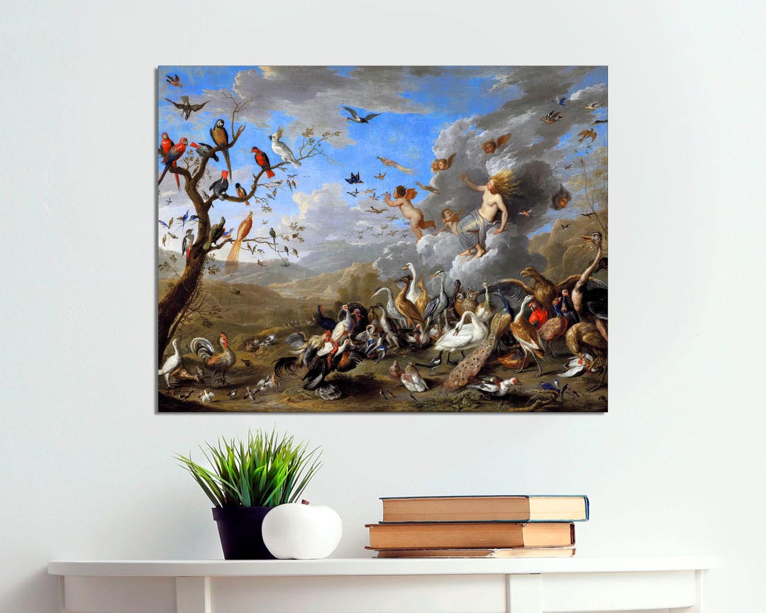 Allegory Of Air Canvas Print Jan Van Kessel Vintage Historical