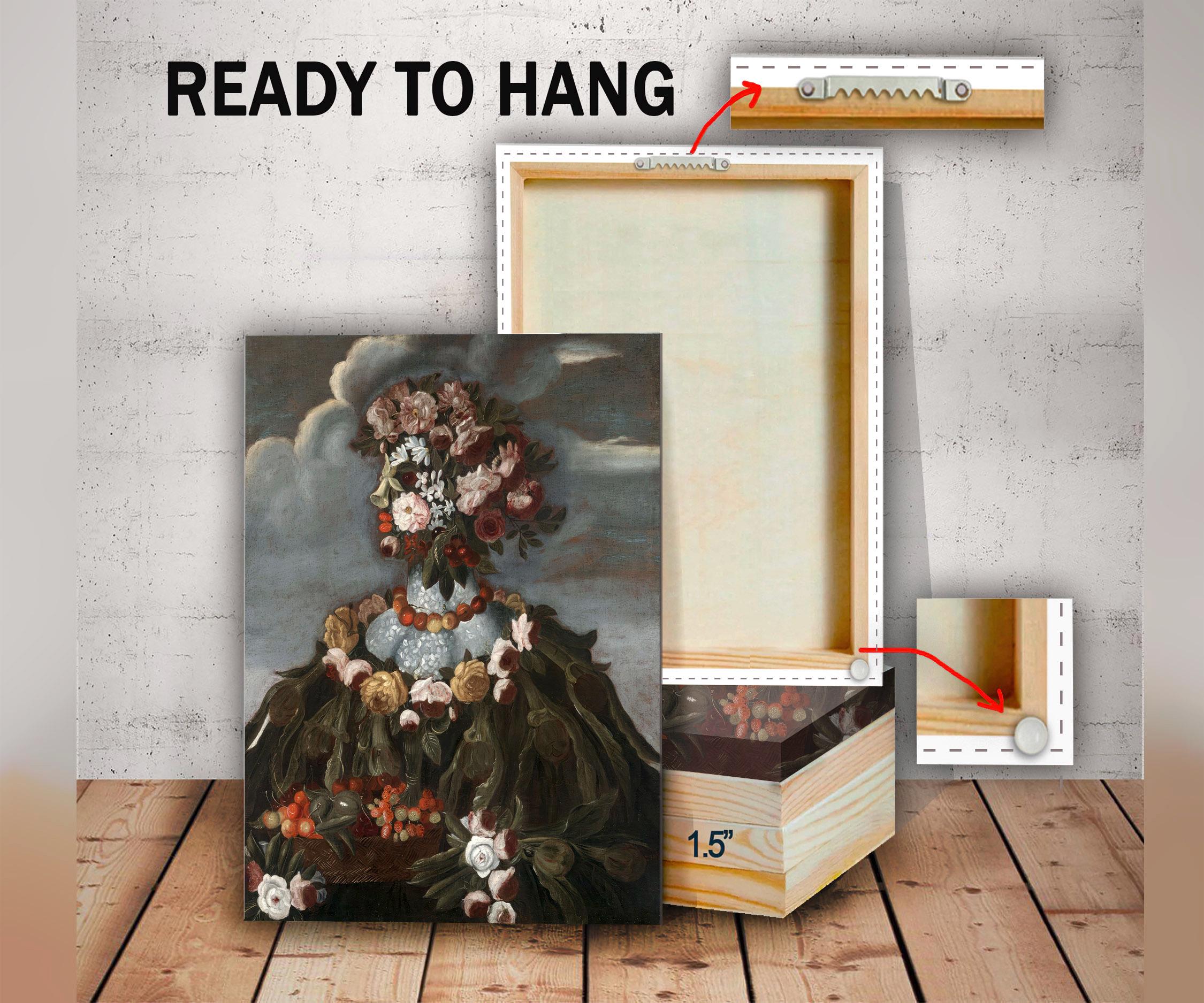 Arcimboldo Spring Canvas Print, Floral Portrait, Ready to Hang - Etsy