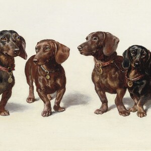 Vintage Dachshunds Canvas Print, Dog Wall Art, Ready to Hang bild 5