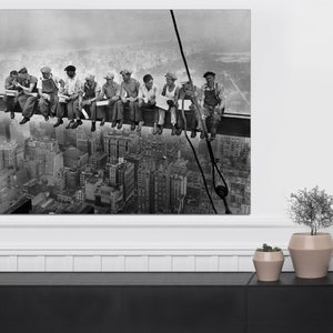 New York Lunch atop a Skyscraper Photograph on Canvas Taken in 1932 by Charles C. Ebbets, New York Canvas Print, Ready to Hang, New York Art