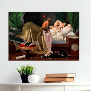 Nightmare by Ditlev Blunck, Moody Dark Academia Art Print, Famous Painting, Gothic Vintage Victorian Wall Art Print, CANVAS Ready to Hang.