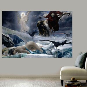 Adolf Hiremy ,Hirschl Ahasuerus at the End of the World, history Art, Canvas print, Fine Art Print on canvas,Classic Art Print READY to HANG