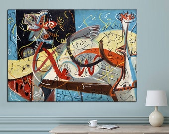 Jackson Pollock Stenographic Figure Canvas Giclée Print, Ready to Hang
