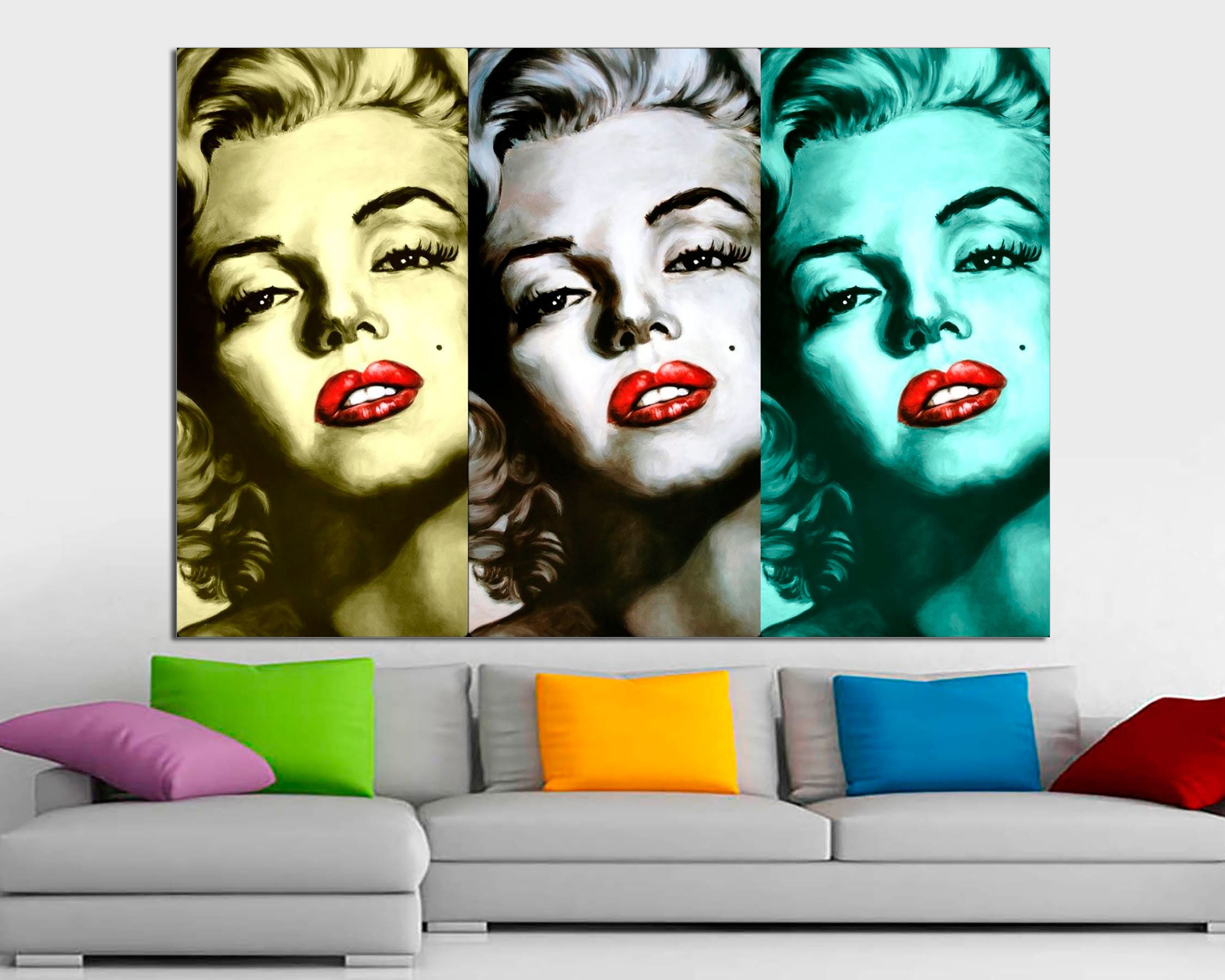 Marilyn Monroe Canvas Print Modern Wall Art Home Decor - Etsy