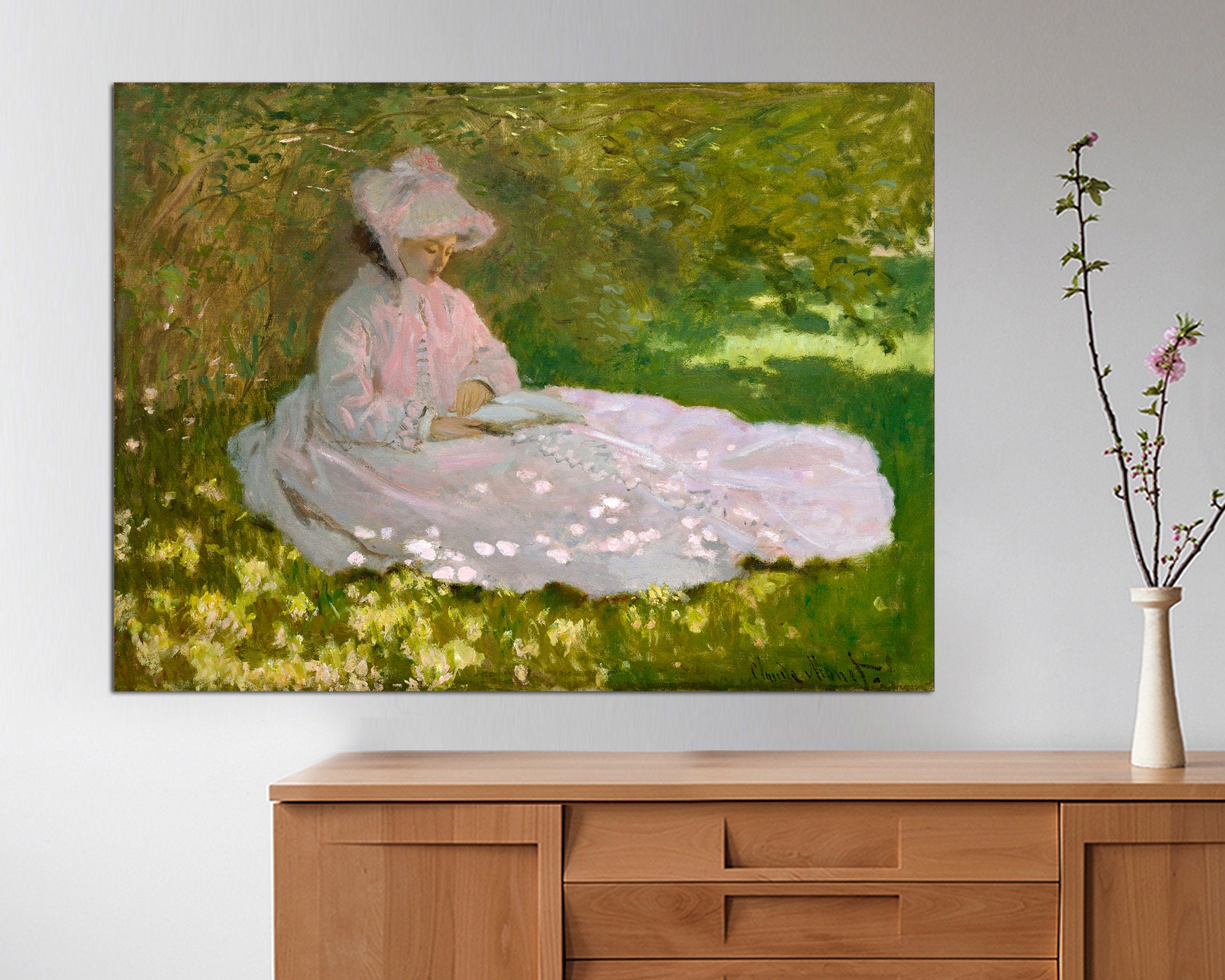 Spring Morning Monet Style Monet Springtime Canvas Print – 1872 Garden Painting, Ready to Hang - Etsy