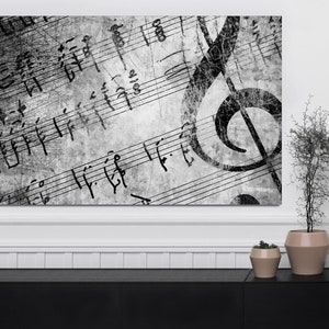 Vintage Music Canvas Print Modern Wall Art Home Decoration Printed on Canvas, Classical art for office wall art, home decor, piano room art
