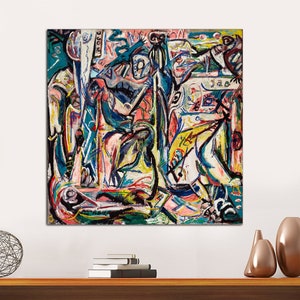 Jackson Pollock, Circumcision Abstract canvas Print, Jackson Pollock, Pollock Art, Ready to Hang, Jackson Pollock print, Pollock wall Art.