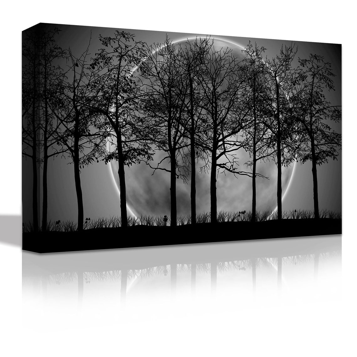 Dark Forest Trees Canvas Print, Ready to Hang Wall Art - Etsy