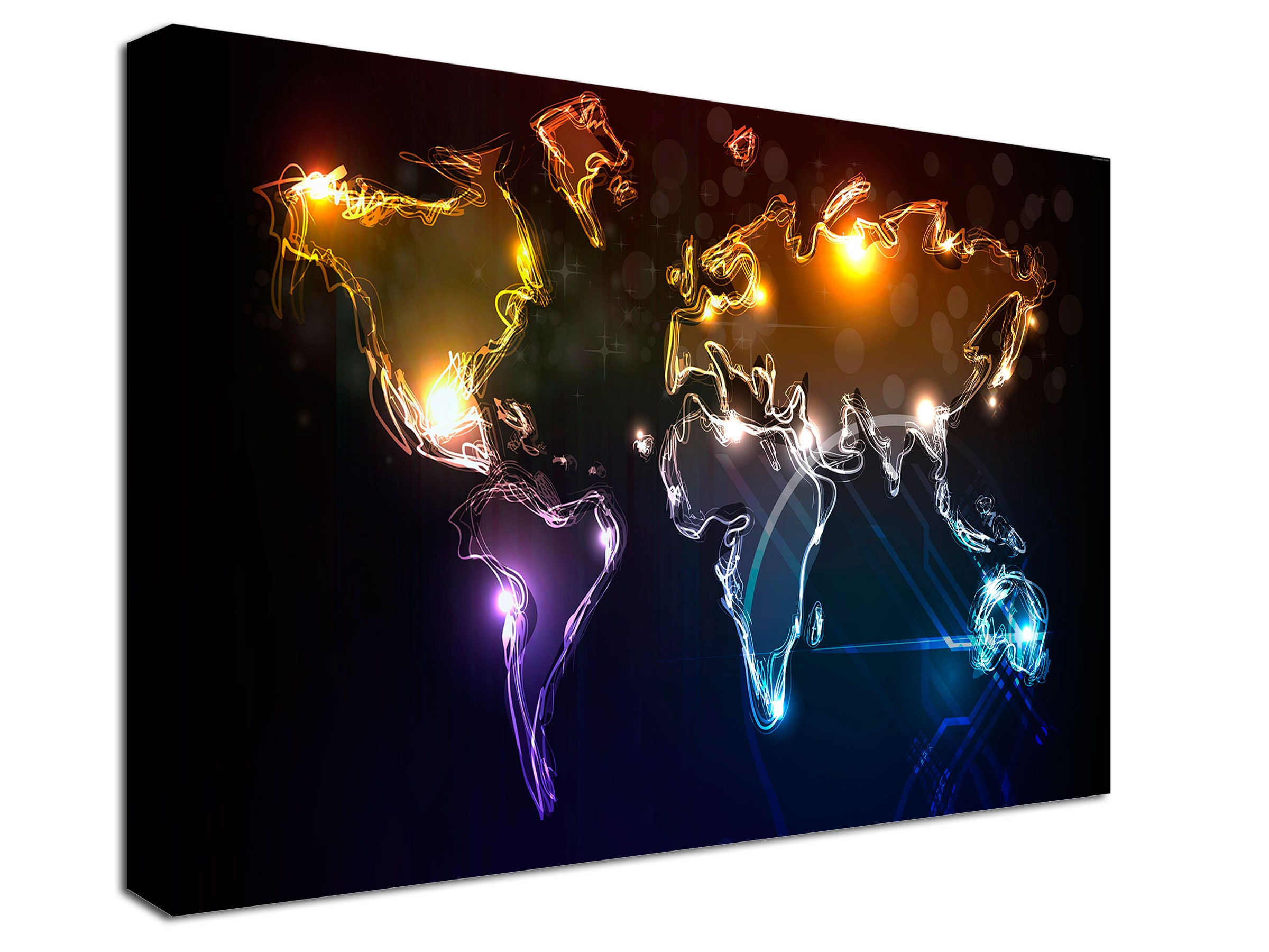 World Map Canvas Print World Map Canvas World Map Large Etsy