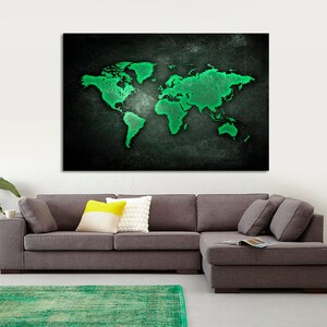 World Map Canvas Print, World Map Canvas, World Map Large Canvas, Abstract World map, Home decor, interior design, gift idea, Wall art,decor