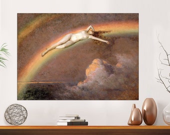 The Spirit of the Rainbow Canvas Print by Henry Mosler, Vintage Art