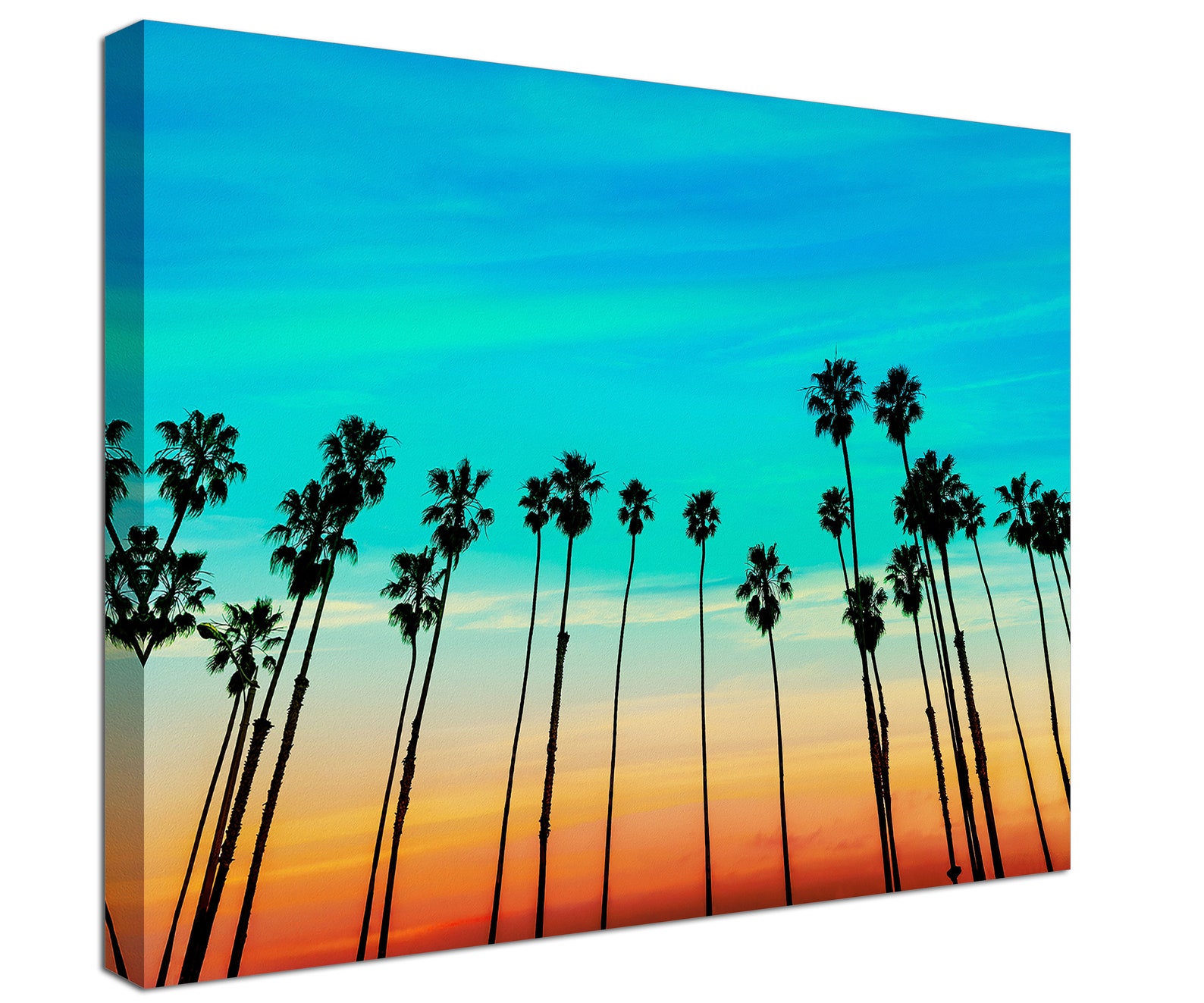 California beach palm trees Wall Art Ready to hang Wall Etsy