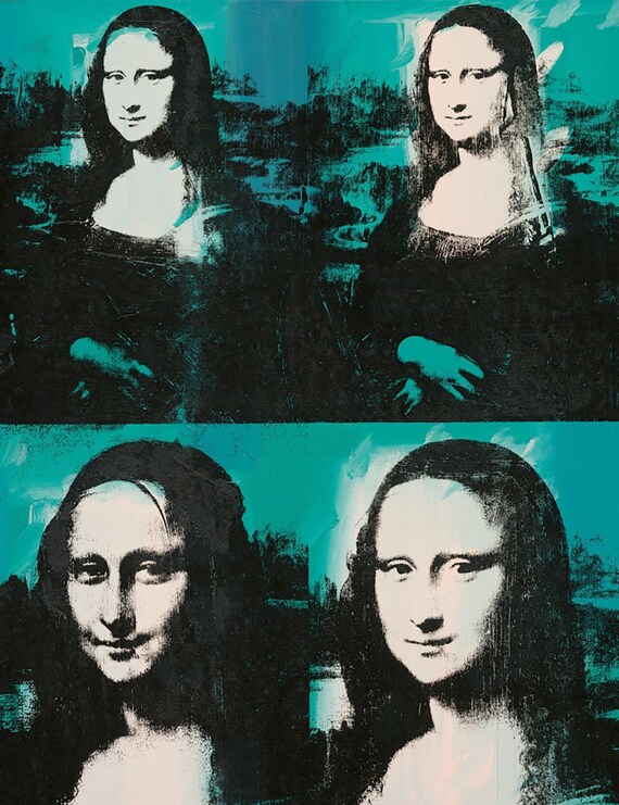 Andy Warhol Mona Lisa Canvas Print, Pop Art Home Decor - Etsy