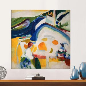 Wassily Kandinsky, La vaca, arte mural abstracto, impresión artística de Kandinsky, impresión abstracta de Kandinsky, arte mural grande de Kandinsky, LIENZO listo para colgar.