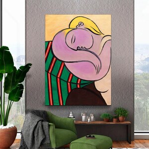 Woman with Yellow Hair by Pablo Picasso, Classic Abstract Wall Art, Picasso Large Print, Modern Art, Picasso Wall Art, CANVAS Ready to Hang.
