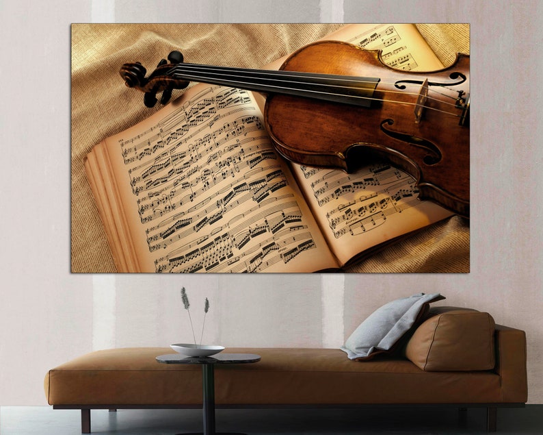 Vintage Music Canvas Print Modern Wall Art Printed on Canvas Etsy