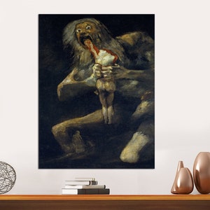 Saturn Devouring His Son by Francisco Goya Canvas Wall Art, Canvas Print, Art Decor for Home or Office, CANVAS Art Print, ART READY to Hang.