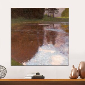 Stiller Weiher by Gustav Klimt Canvas Print, Print on Canvas, Klimt Canvas, Classic artwork, For Office or Home, Gustav Klimt, READY TO HANG