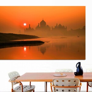 India canvas print, India wall art, India canvas art, 7 wonders wall art, Taj Mahal wall art,India wall decor,India canvas art,Ready To Hang