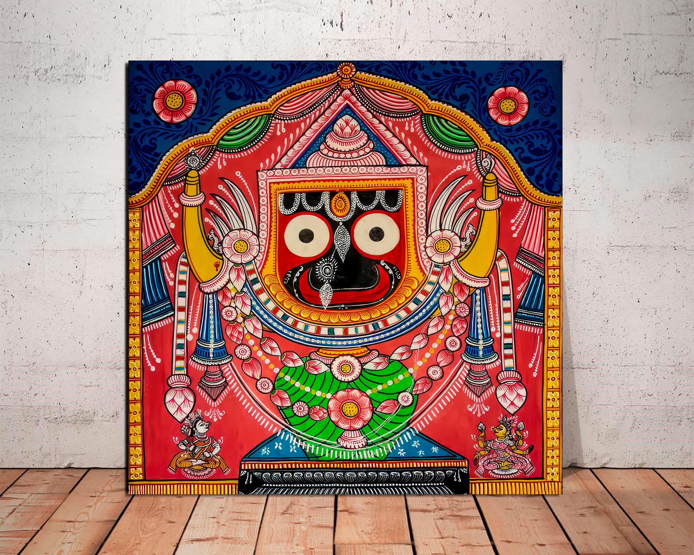 Lord Jagannath Canvas Art, Indian Folk Art Print, Ready to Hang - Etsy