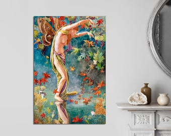 Autumn Fairy Canvas Art Print by John La Farge, Ready to Hang