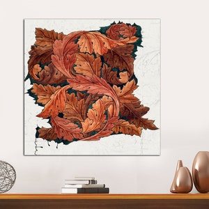 William Morris Vintage Pattern Canvas Print, William Morris Exhibition Canvas Print, Vintage Canvas Print Art, Floral Canvas, Wall Art Decor