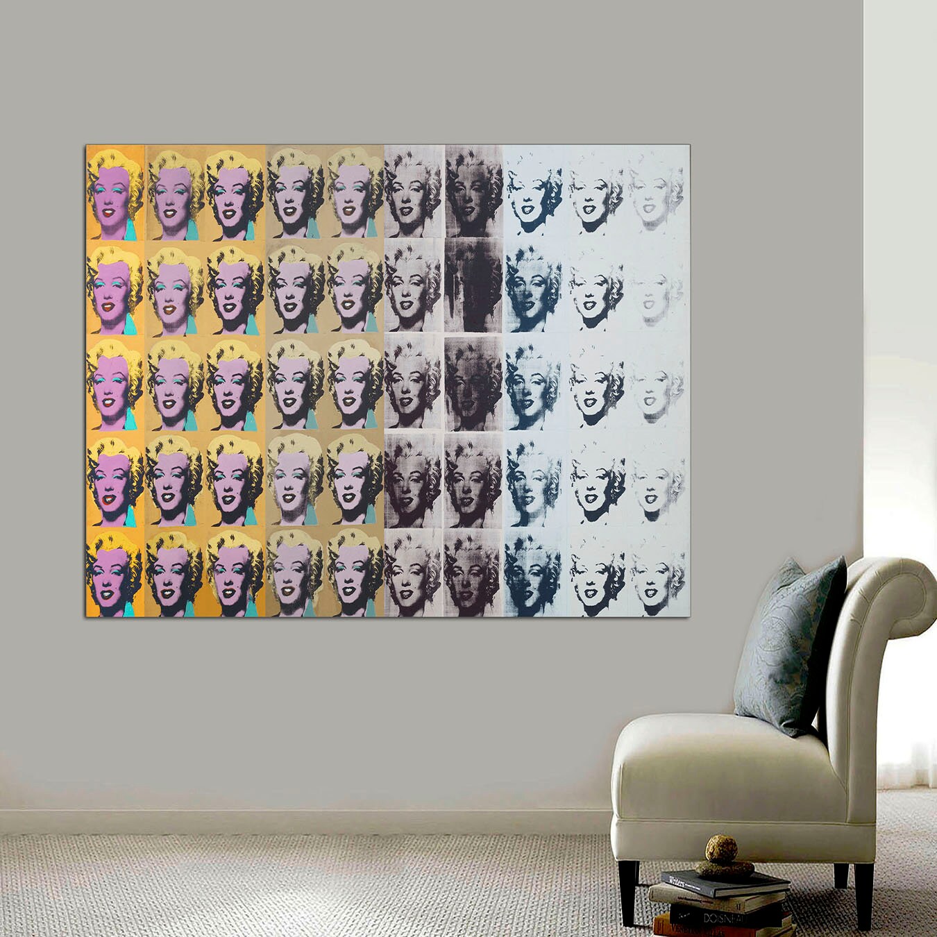 Marilyn Monroe Andy Warhol Pop Art Canvas Print, Ready to Hang - Etsy